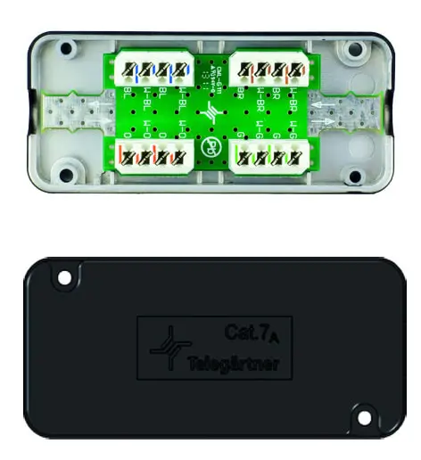 Produktfoto 1 von VERBINDUNGSMODUL Cat.7 (600MHZ) VM 8-8 Cat.7 (VE=500)