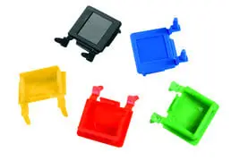 Produktfoto 1 von Staubschutz-Klappdeckel gelb RAL1023 neutral, f. AMJ/STX-Modul K