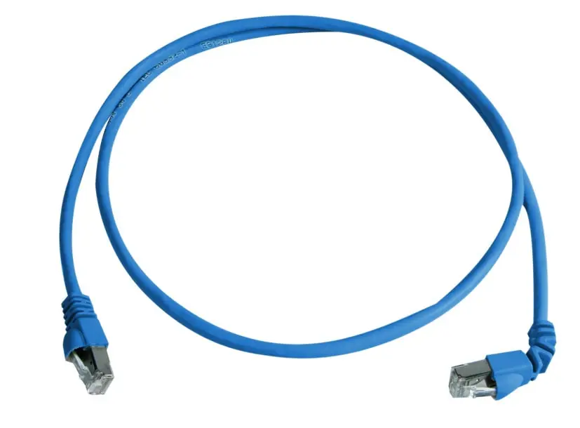 Produktfoto 1 von Patchkabel S/FTP Cat.6A (ISO/IEC), 7,5m MP8 FS500, LSZH, 1x90G, blau, 1:1