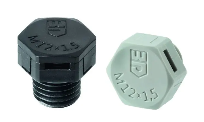 Produktfoto 1 von Druckausgleichselement M12 schwarz sechskant L10mm