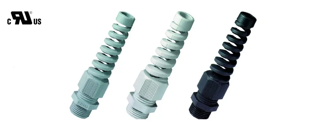 Produktfoto 1 von PERFECT Kabelverschraubung M16 schwarz 5-10mm L15mm IP68 m.Biegeschutzspirale