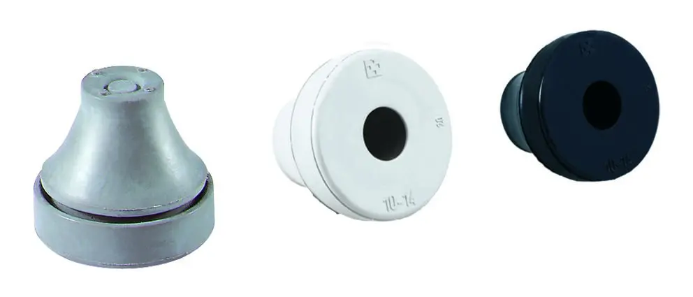 Produktfoto 1 von Dichtungsdurchführungen PG7 silbergrau 3-5mm Wand:0,5-2mm IP67