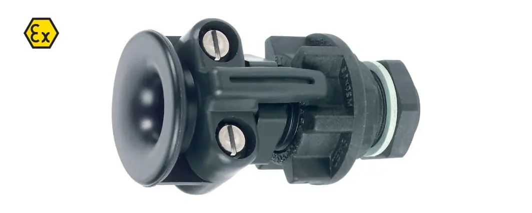 Produktfoto 1 von Ex-Trompeten-Kabelverschraubung M20 schwarz 8-13mm L15mm IP66