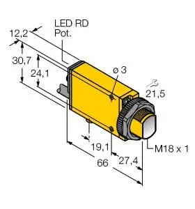 Produktfoto 1 von Opto Sensor Einweglichtschranke (Sender) KEMA 03ATEX 1441 X