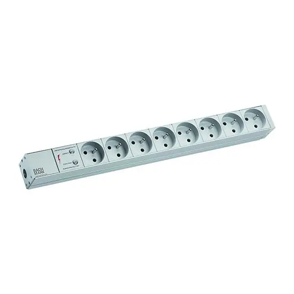 Produktfoto 1 von 19" 1HE 8xUTE 1xÜSS Strom 2m Schuko