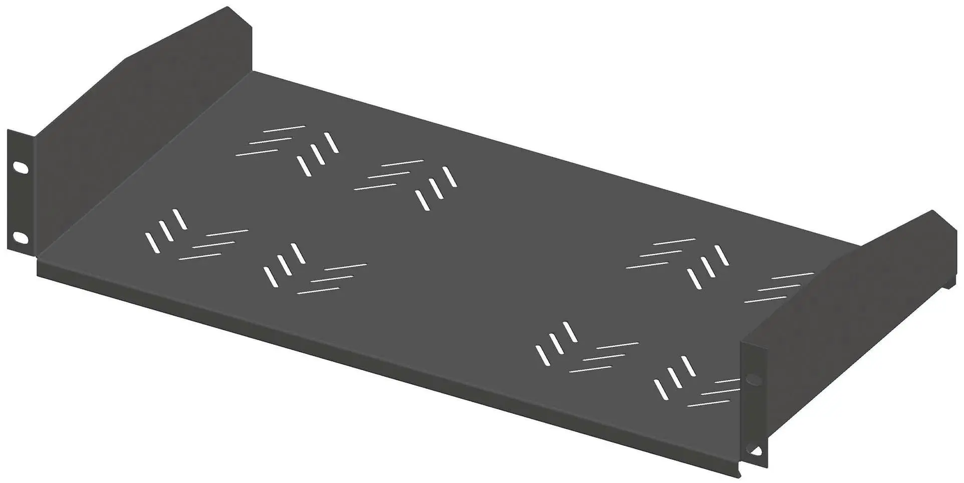 Produktfoto 1 von 19z-Fachboden 2HE schwarz 445x240mm 30kg