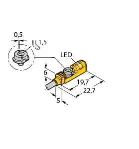 Produktfoto 1 von Magnetfeld-Sensor Kompaktbauform für Kurzhubzylinder