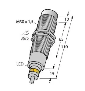 Produktfoto 1 von Induktiver Sensor für extreme Umgebungsbedingungen bis 120°C