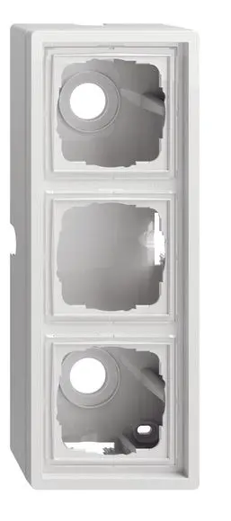 Produktfoto 1 von Aufputz-Gehäuse 3fach Flächenschalter reinweiß