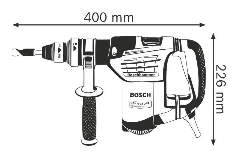 Produktfoto 1 von Bohrhammer mit SDS plus GBH 4-32 DFR, Handwerkkoffer, Schnellspannbohrfutter