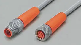 Produktfoto 1 von Verbindungskabel <50VAC 0,6m PUR Gehäuse TPU orange FKM IP65/67-69K