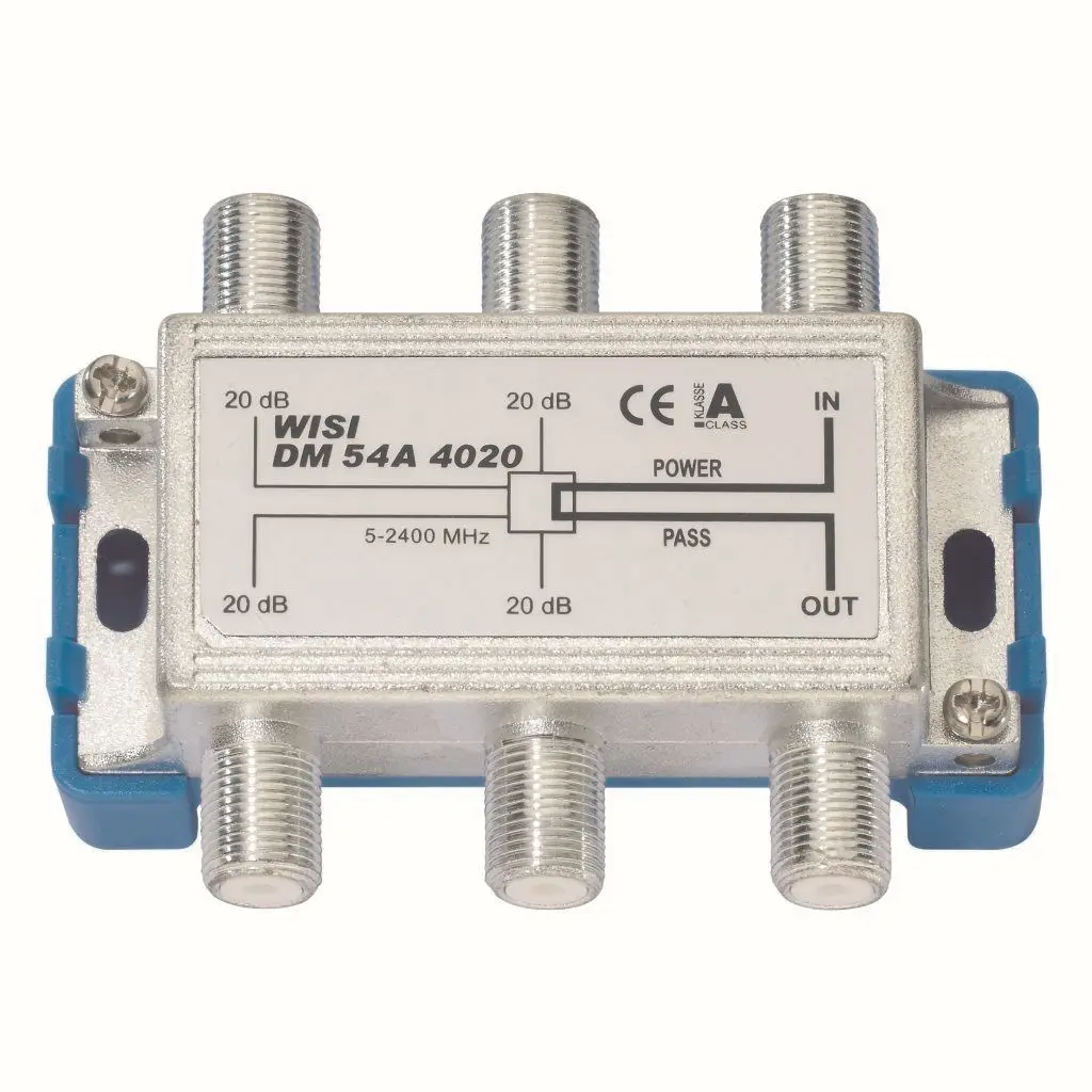 Produktfoto 1 von Abzweiger 4-f 20/20dB 5-2400MHz Kl A DC- Bypass Diodenentk.kompat.m.Einkabelsyst