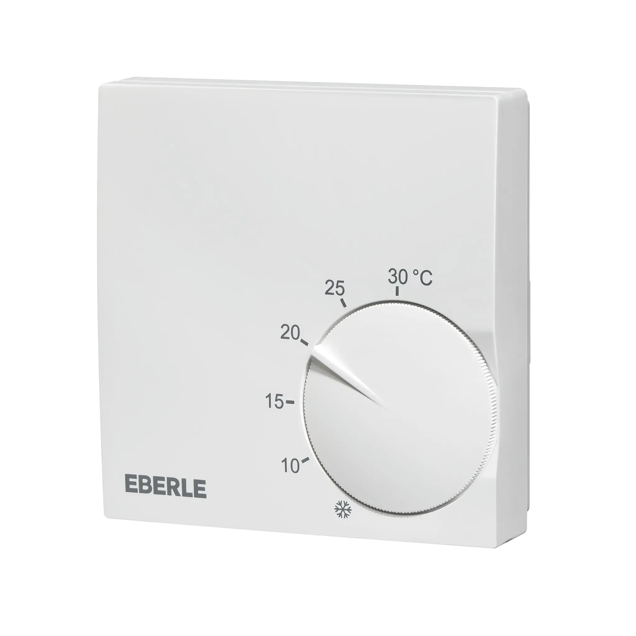 Produktfoto 1 von Aktivweißer Raumregler extra flach, 5-30C, AC 230V, 1 We, 5/5 A