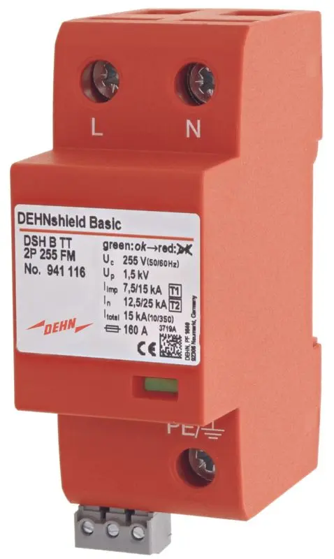 Produktfoto 1 von Anw.opt. Kombi-Ableiter DEHNshield B Typ 1+2 für einphasige TT-und TN-System