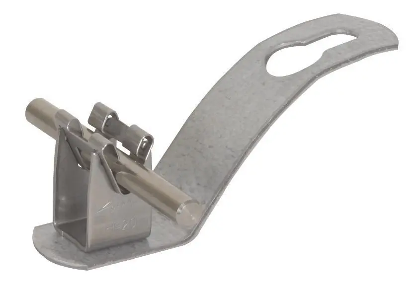 Produktfoto 1 von Dachleitungshalter f. Wellplattendächer Profil 5 m. DEHNgrip Rd 8mm St/tZn
