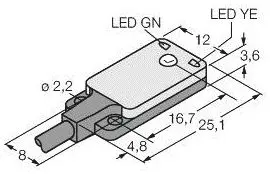 Produktfoto 1 von Opto Sensor Einweglichtschranke (Empfänger) Miniatursensor