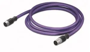 Produktfoto 1 von CANopen-/DeviceNet-Leitung,M12A-Buchse, axial,M12A-Stecker, axial,violett
