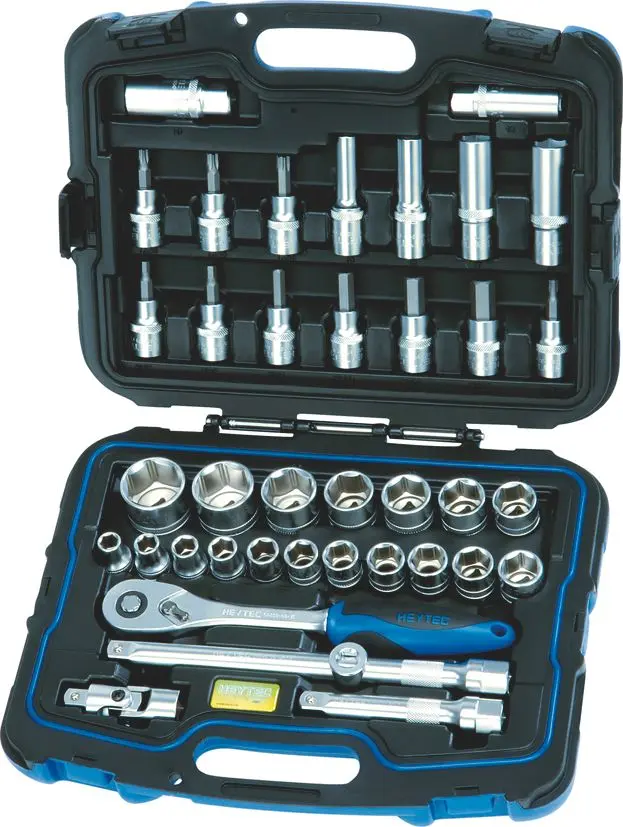 Produktfoto 1 von 1/2Z Steckschlüsselgarnitur 39tlg Chrom-Vanad.Stahl 1/2Z Satz 50853301583