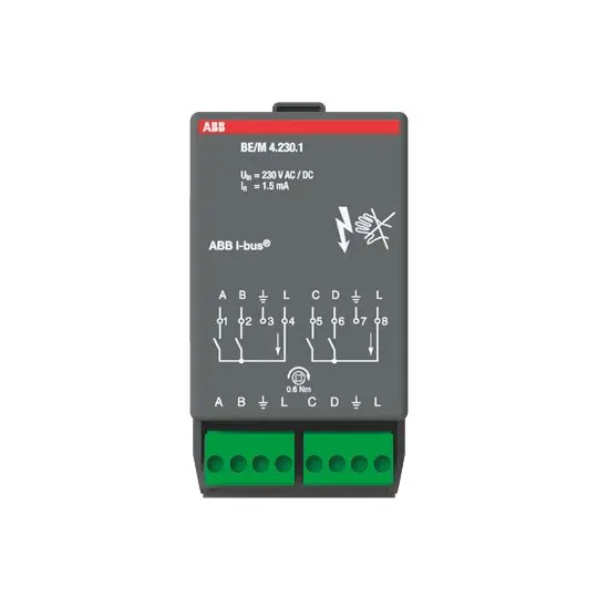 Produktfoto 1 von BE/M4.230.1 Binäreingangsmodul, 4fach, 230 V