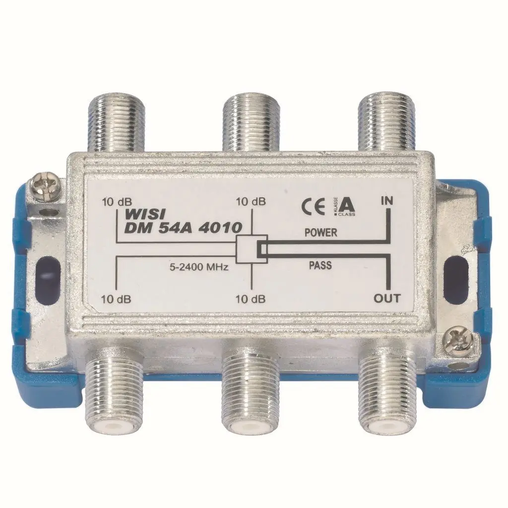 Produktfoto 1 von Abzweiger 4-f 10dB 5..2400MHz Kl A DC- Bypass Diodenentk.kompat.m.Einkabelsyst
