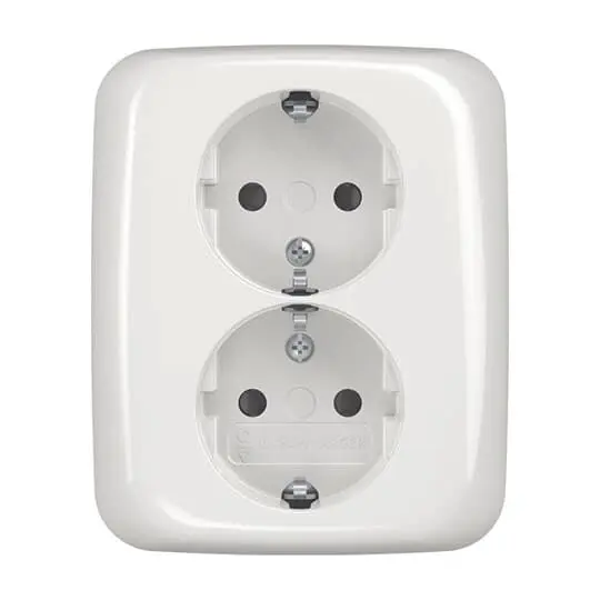 Produktfoto 1 von Doppelsteckdose SCHUKO