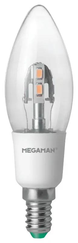 Produktfoto 1 von MEGAMAN LED Candle klar 3W 250lm E14/82