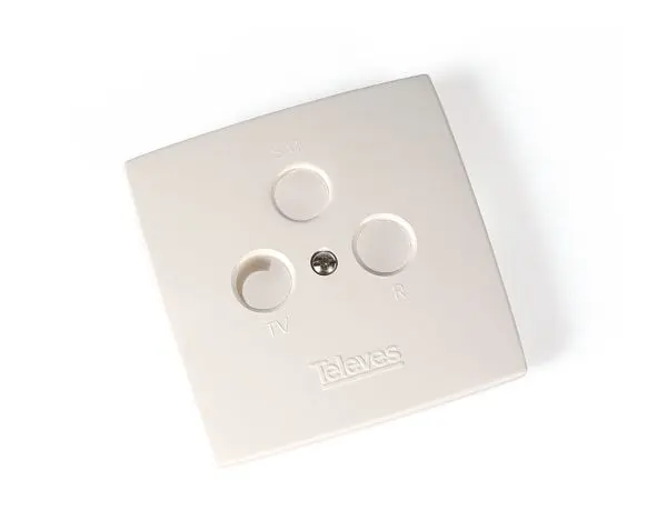 Produktfoto 1 von Abdeckplatte f.3-fach Antennendose reinweiß