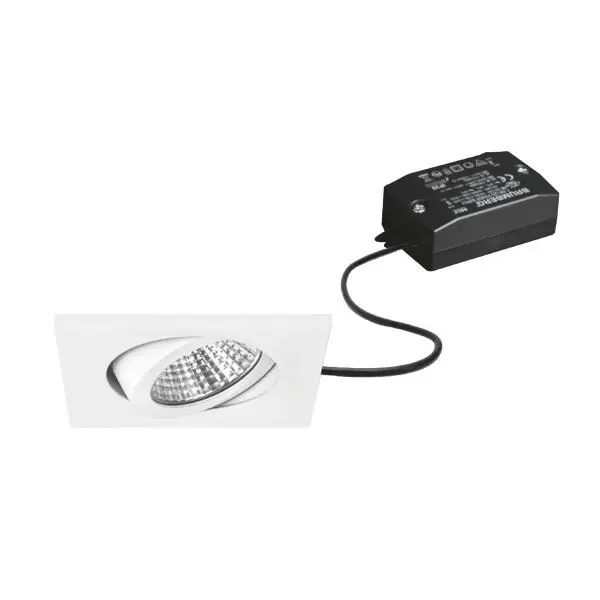 Produktfoto 1 von LED-Einbaustrahler 230 V AC, 50 Hz, 6 W 38°, 3000 K, quadratisch, schwenkbar