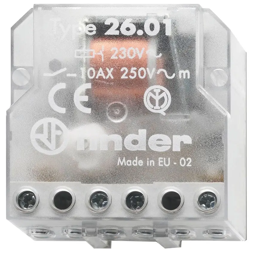 Produktfoto 1 von Stromstoßschalter f.Chassis oder UP-Dose 1S 10A Aus/An für 230VAC