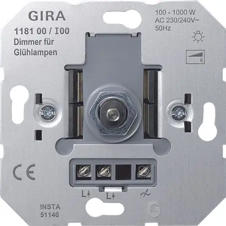 Produktfoto 1 von Dimmer DruckWechsel Glühlampe 100-1000W Einsatz