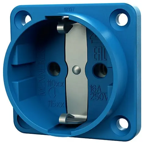 Produktfoto 1 von Anbaudose SCHUKO, 16A2p+E, 230V, IP20,BL