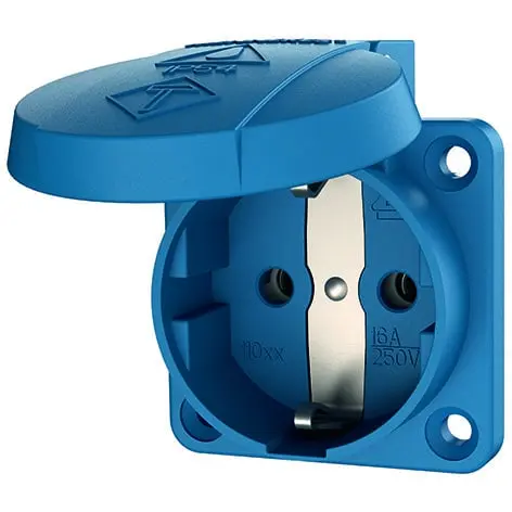 Produktfoto 1 von Anbaudose SCHUKO, 16A2p+E, 230V, IP54,BL