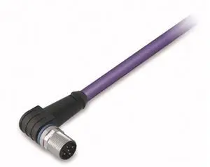 Produktfoto 1 von CANopen-/DeviceNet-Leitung,M12A-Stecker, winklig,5-polig,violett