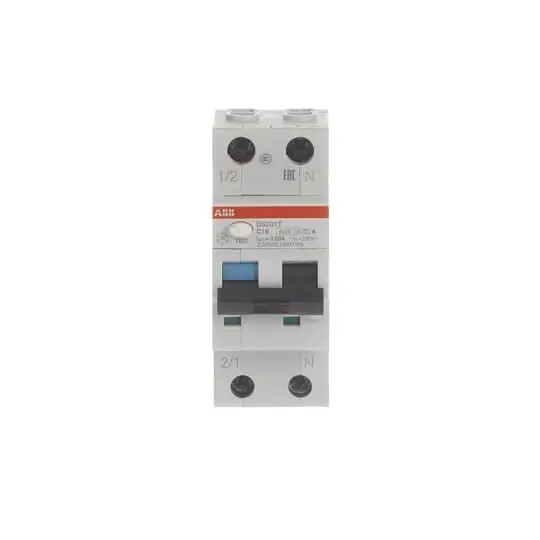 Produktfoto 1 von DS201AT-C16/0,03 FI/LS-Schalter 6kA, 1P+N, Typ A, Bahn, C16, 30mA