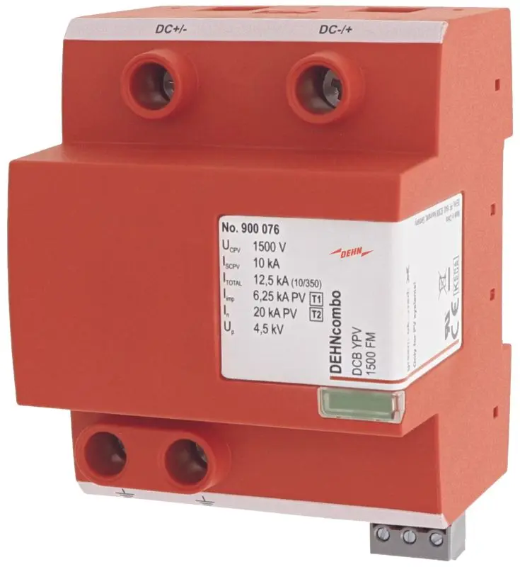 Produktfoto 1 von Kombiableiter DEHNcombo YPV FM für Photovoltaik-Systeme bis 1500V DC