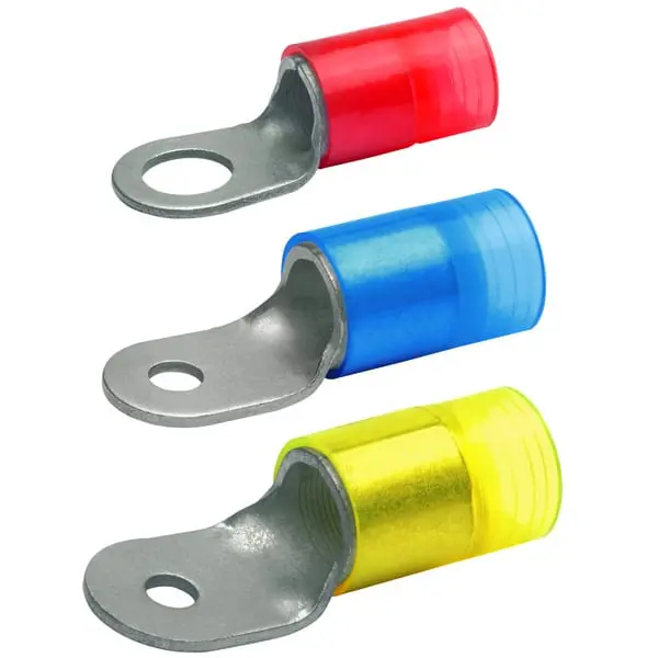 Produktfoto 1 von Quetschkabelschuh,isoliert,10qmm,M8, E-Cu,galvanisch verzinnt,Ringform