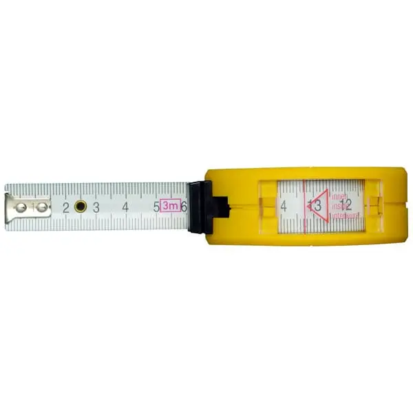 Produktfoto 1 von Taschenbandmaß, Länge 3m, mit 3 Funktionen Längemaß, Innenmaß und Kreise