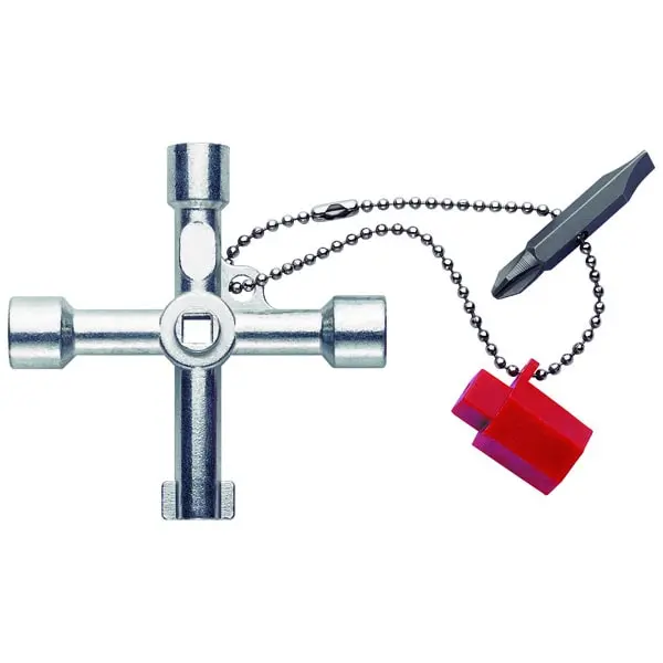 Produktfoto 1 von Schaltschrank-Schlüssel, mit Kette und Adapter für Wechselbit, 75g
