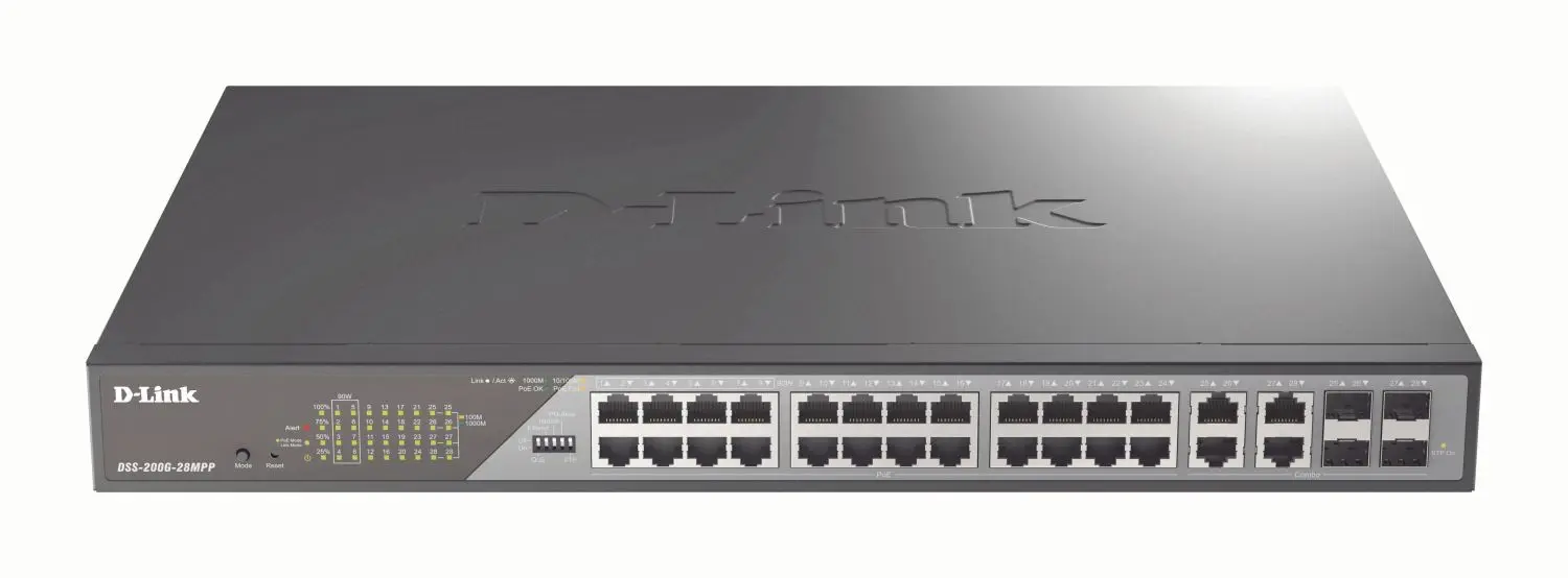 28-Port Desktop Gigabit PoE Surveillance Switch 8x 10/100/1000Mbit/s TP (RJ-45)