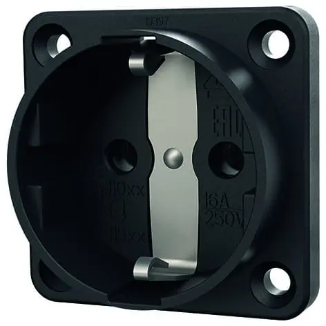 Produktfoto 1 von Anbaudose SCHUKO, 16A2p+E, 230V, IP20,SW