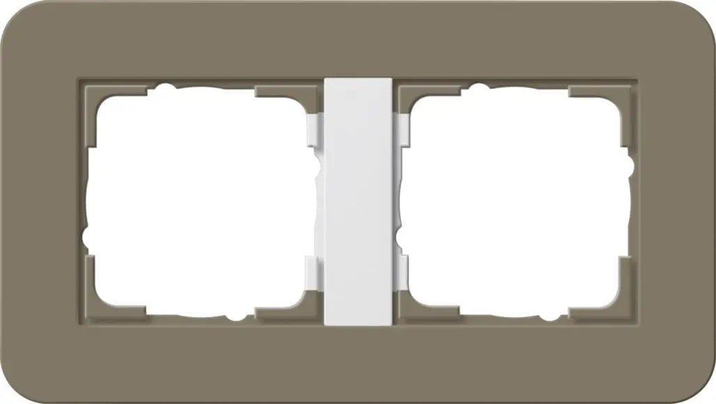 Produktfoto 1 von Abdeckrahmen 2f E3 Umbra/Reinweiß
