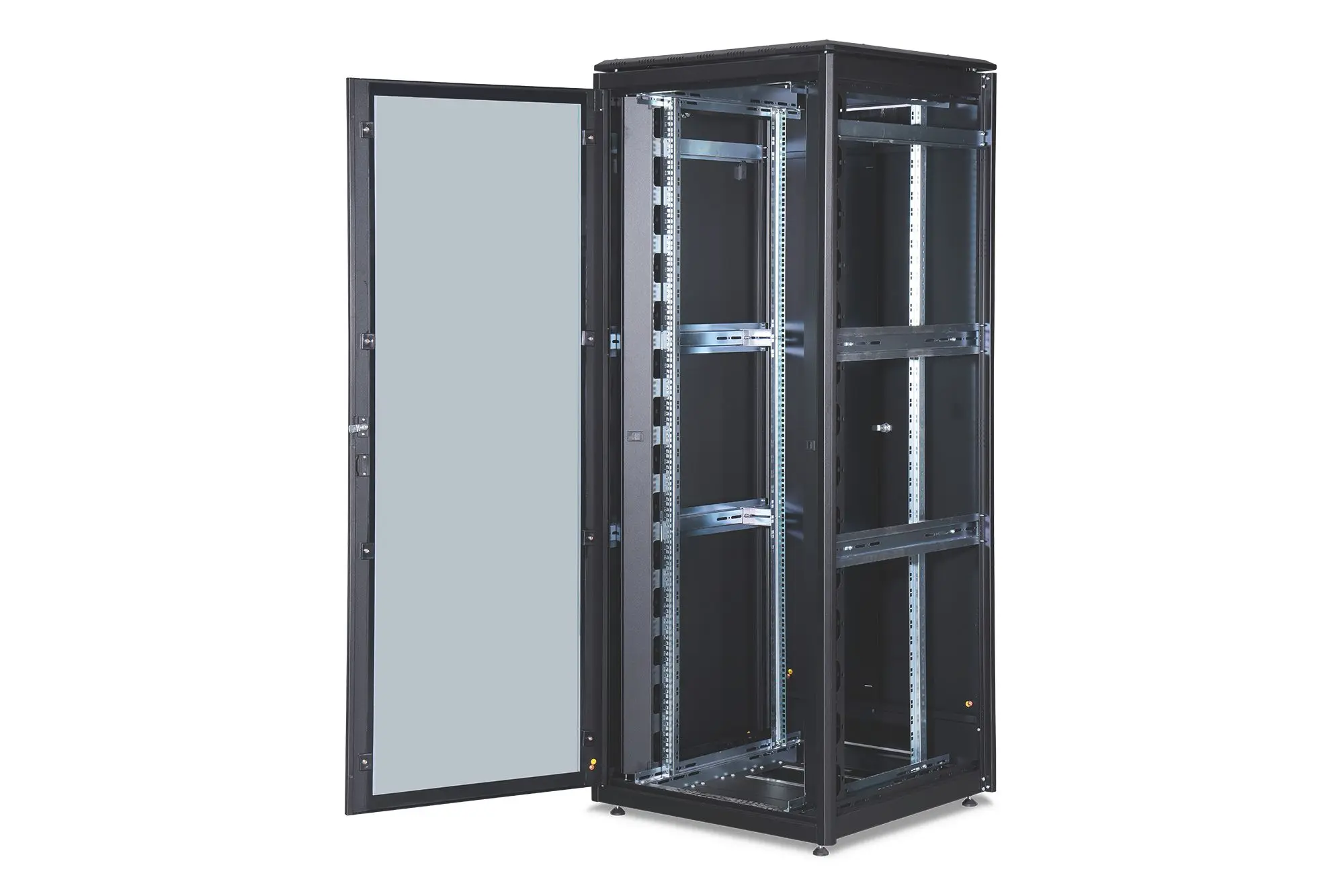 Produktfoto 1 von DIGITUS 42HE Netzwerkschrank 2053x800x800mm sw RAL9005 Glastür