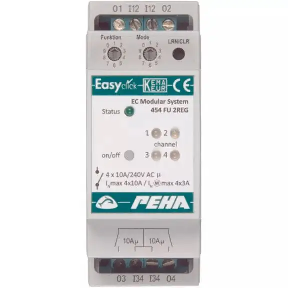 Produktfoto 1 von EnOcean Easyclick Modul Schalten, 4 Kanal, 2 TE