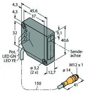 Produktfoto 1 von Opto Sensor Laserreflexionslichtschranke