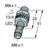 Produktfoto 1 von Induktiver Sensor mit erhöhtem Schaltabstand