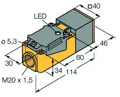 Produktfoto 1 von Induktiver Sensor mit erweitertem Temperaturbereich KEMA 02 ATEX 1090X