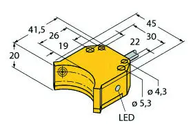 Produktfoto 1 von Induktiver Doppelsensor für Schwenkantriebe KEMA 02 ATEX 1090X