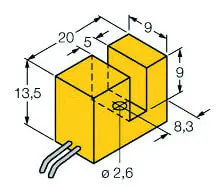 Produktfoto 1 von Induktiver Sensor schlitzförmig KEMA 02 ATEX 1090X