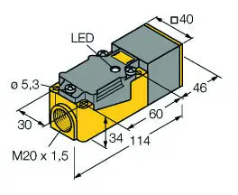 Produktfoto 1 von Induktiver Sensor mit erweitertem Temperaturbereich KEMA 02 ATEX 1090X