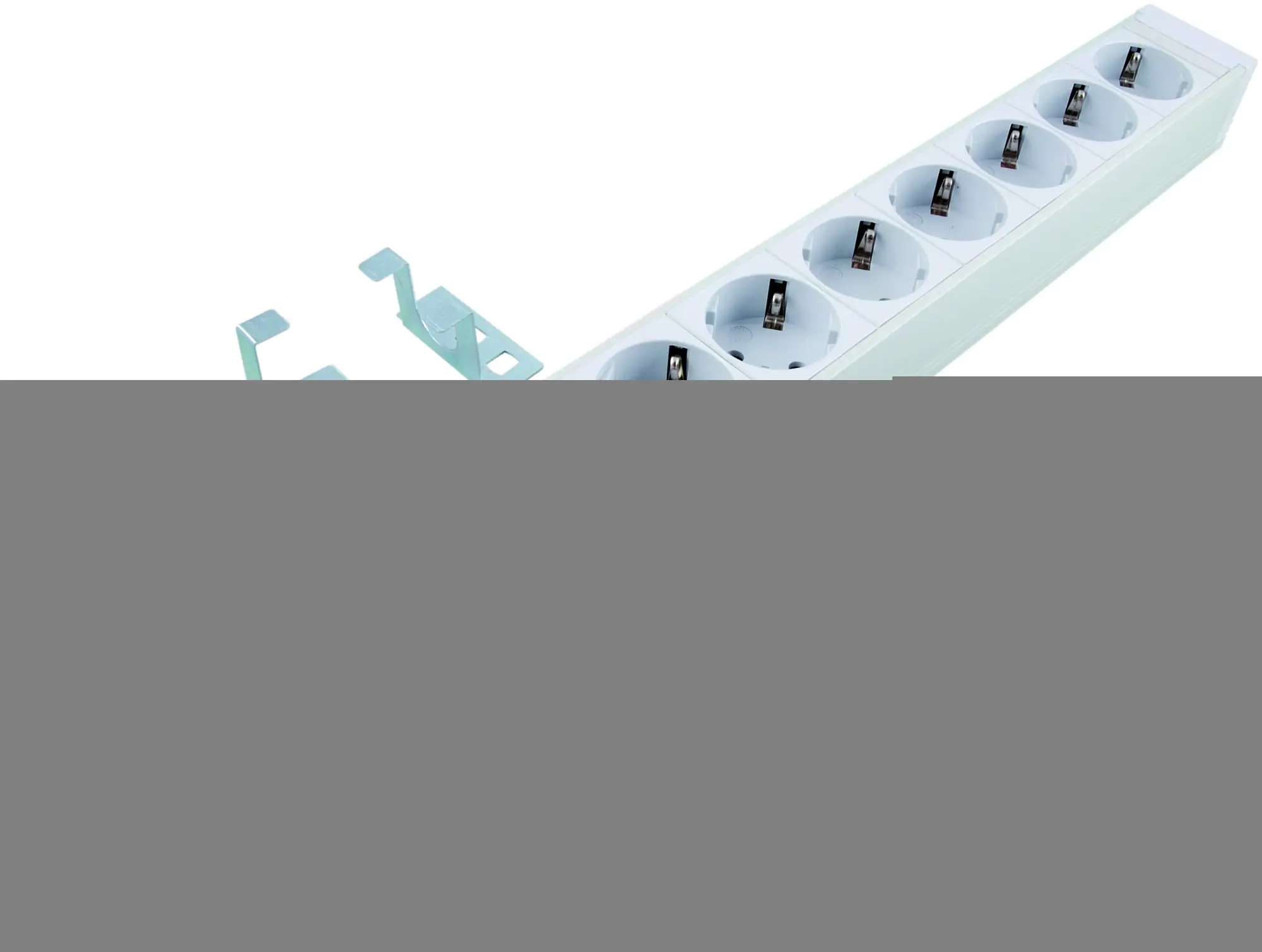 Produktfoto 1 von 19z Steckdosenleiste 7-fach PVC m.ÜSS grau 1,2HE